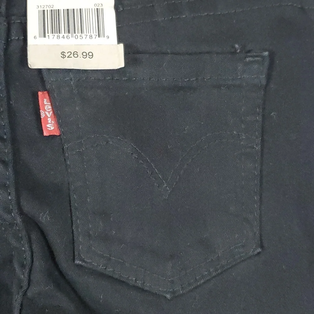 Levi's Girls' 710 Super Skinny Fit Jeans ~ 5 Reg ~ Black - Picture 7 of 8